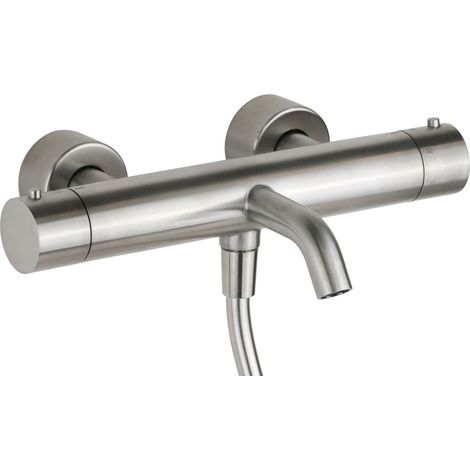 Thermostatischer Badmischer aus Edelstahl AISI 316 Ercos Stilox BTSTLXVA01  Termostatico - edelstahl gebürstet