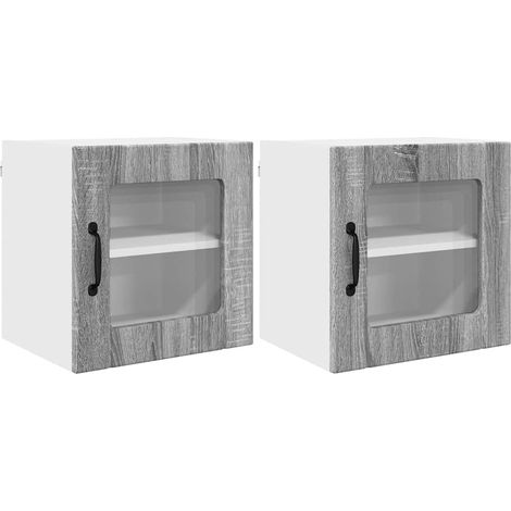 Meubles de Rangement,Armoire de cuisine 2 pcs Gris Sonoma 40 x 31 x 40 cm CFW167780 (1/5)