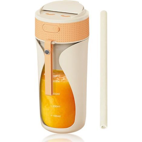 Mixeur portable, appareil à jus personnel rechargeable avec paille et 6 lames – Mini mixeur à fruits multifonction pour la maison, le sport et le bureau. (1/5)