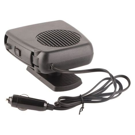 BUNTHAUS Chauffage de voiture, ventilateur, dégivreur de pare-brise portable en ABS avec base rotative à 360 degrés, chauffage rapide, noir