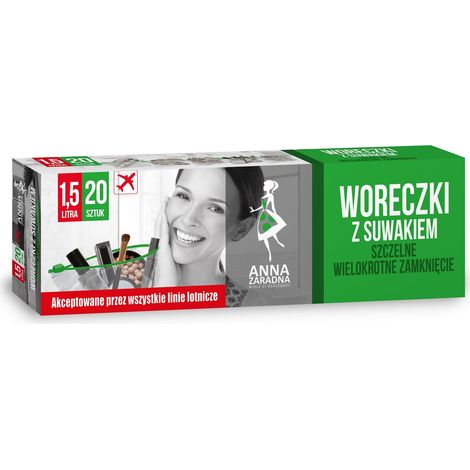 Anna Zaradna Reißverschlusstaschen 1,5 l, 20 Stück pro Packung