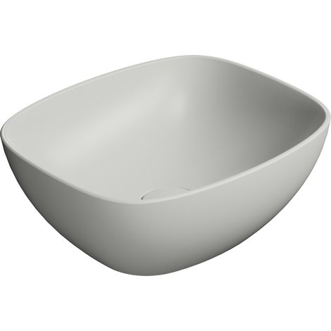 NUBES Lavabo en céramique sur plan 40x35cm, cenere mat (1/2)