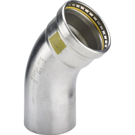 Viega Sanpress Inox Curva a gomito XL G 45 gradi, d 108,0mm acciaio inossidabile Modello 0226.1XL, 578329