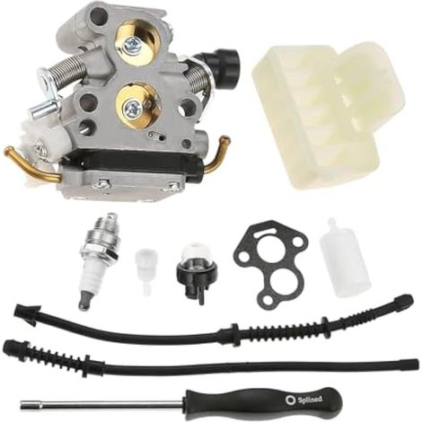 Tronçonneuse Carburateur avec Kit de Réglage Compatible Husqvarna 435 440 135 140, Carburateur pour Jonsered CS410, Craftsman 358381800, Zama C1T-EL4