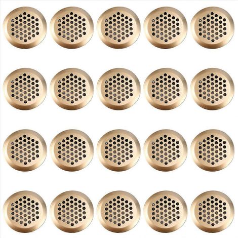Grille d'aération circulaire double face pour meubles, armoires à chaussures et autres meubles nécessitant une ventilation et une dissipation de chaleur (1/5)