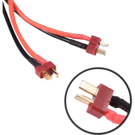 Adaptateur parallèle pour batterie LiPo RC (prise en T) - Câble 14AWG (1 femelle vers 2 mâles) (1/5)