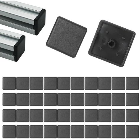 Lot de 40 capuchons de protection en aluminium 30 x 30 mm - Pour profilé de construction en aluminium (1/5)