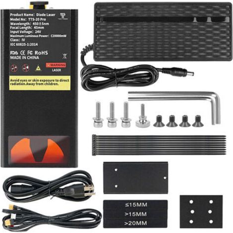 20W Laser Module Kit, 4-Beam Laser Engraving and Cutting Module with Compressed Laser Diodes, Compatible with TTS/TTS Pro Laser Engravers (1/5)