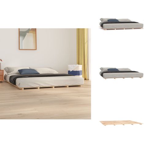 Massivholzbett 180x200 cm Kiefer - Holzbett - Kiefernholzbett - Doppelbett - Massivholzbette - Bettgestell (1/5)