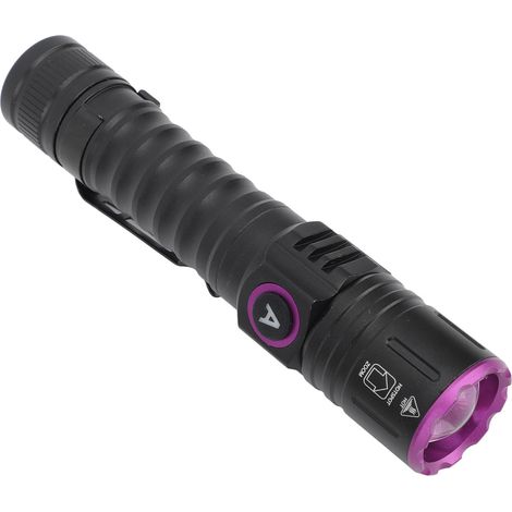 Lampe torche UV 395 nm rechargeable par USB, portable, pour la détection des taches d'urine de chien et d'animaux domestiques (1/5)