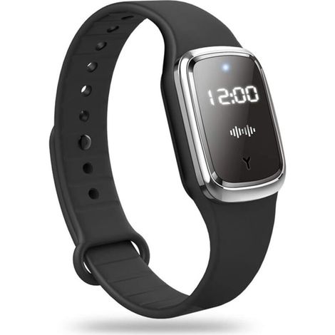 Ultraschall-Mückenschutzarmbänder, elektronische Mückenschutz-Armbanduhr mit USB-Aufladung/wasserdicht/wiederverwendbar/tragbar für Outdoor-Camping, Wandern-Schwarz