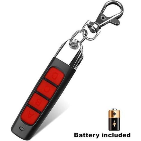 1 télécommande duplicateur 4 canaux, 433 MHz, clonage code voiture et portail, compatible ouvre-porte de garage, usage résidentiel et professionnel