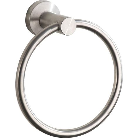 1 Anneau Porte-Serviette Rond, Acier Inoxydable, Nickel Brossé, Pour Salle de Bain (1/5)