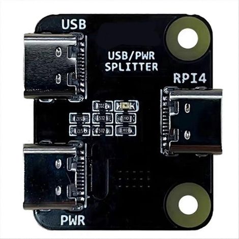 USB-Stromverteiler für BliKVM und Entwicklungsboards, kompatibel mit verschiedenen Elektronikprojekten, Mehrfachladegerät, robuster Anschluss, ideal für Raspberry Pi und andere Module. (1/5)