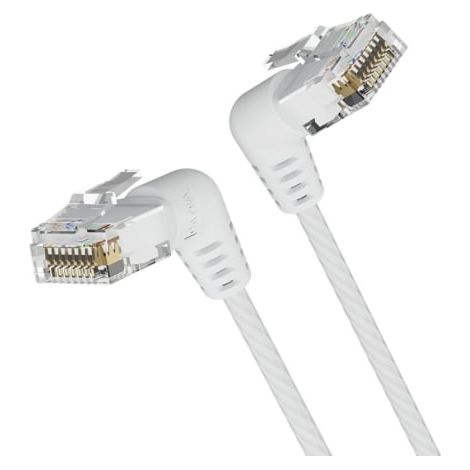 El Cable de red UTP Cat6a Slim IBOWI de 3 metros en color blanco combina rendimiento y flexibilidad en un diseÃ±o ultrafino, ideal para instalaciones