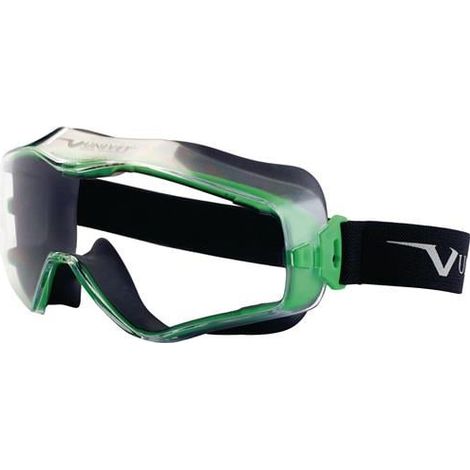Gafas de visión Univet 6x3 EN 166 EN 170 Marco gunmetal / verde Lente clara de policarbonato - 6X3.00.00.00 (1/4)