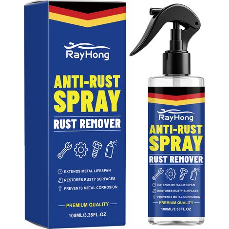 Spray antirouille RAYHONG pour pièces métalliques automobiles : élimine la rouille, dégraisse, polit et fait briller. 100 ml (1/5)