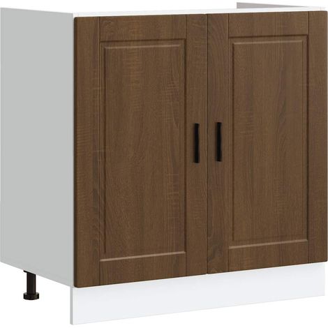 Maison Exclusive - Mobile base lavello Porto Rovere Marrone 80x46x81,5 cm