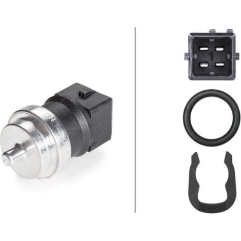 HELLA 6PT 009 309-551 Sensore, Temperatura refrigerante, 4a... poli, con materiale di montaggio