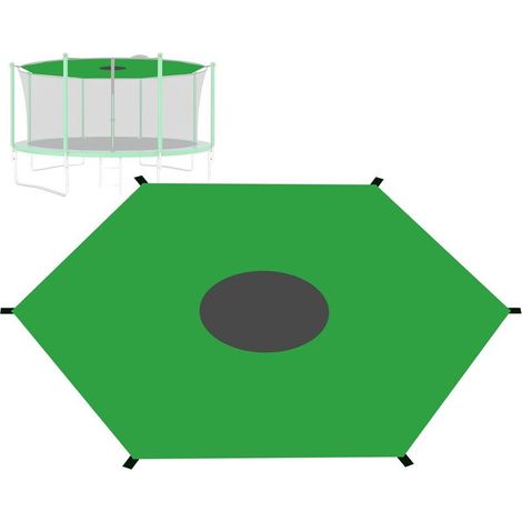 Housse de protection pour trampoline, housse imperméable adaptée aux trampolines de 6 pieds à 6 montants, housse d'extérieur résistante aux déchirures (1/5)