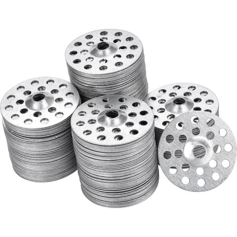 Rondelle de répartition de 200x, rondelles plates pour la fixation de panneaux isolants, joints plats, attaches à broches, pour vis et clous (1/5)