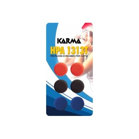 KARMA HPA1313T Protezioni di ricambio per auricolari Kit 6 spugne colori assortiti