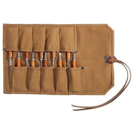 Pochette enroulable en toile cirée 10 poches pour outils à main Tournevis Clé Sac de rangement (1/4)