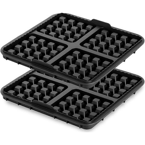 Set mit 2 Silikon-Waffelformen (17x17cm) für quadratische Heißluftfritteusen mit einem Fassungsvermögen von 4,2 bis 6,2 l. (1/5)