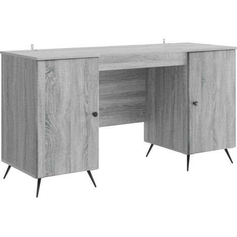 Schreibtisch Graues Sonoma 142,5 x 50 x 75 cm Holzwerkstoff vidaXL