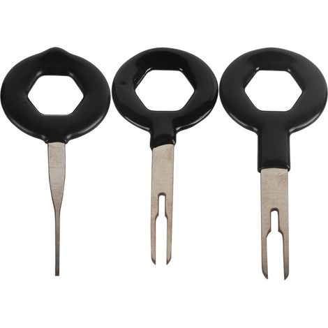 Outil d'extraction de bornes de bougies automobiles, jeu de 3 extracteurs de broches (poignée revêtue de plastique) (1/5)