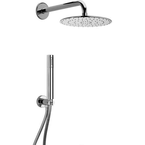 Rundes Brauseset mit Ø25 cm Brausekopf und Wandhalterung Paini Shower Line 53CR441P4  Chrom