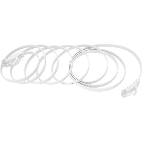Câble de brassage plat en cuivre pur à paires torsadées CAT6 Gigabit 8 conducteurs, 2 mètres (1/5)