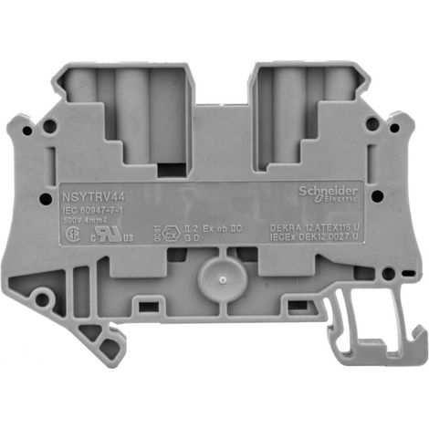 Conector de riel de 4 hilos, 4 mm², gris, ATEX, NSYTRV44