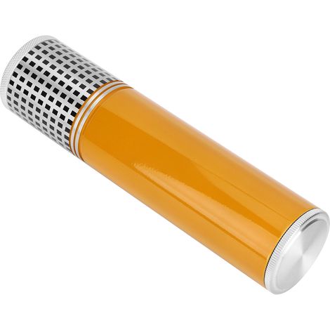 Étui à cigares portable en alliage de zinc pour 3 cigares, accessoire de voyage jaune (1/5)