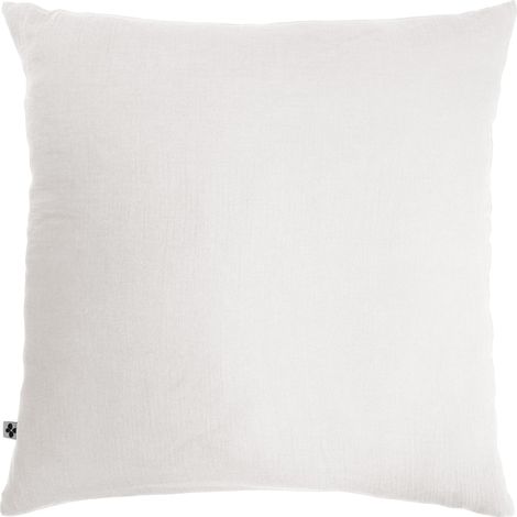 Taie d'oreiller en double gaze de coton – 60 x 60 cm – Gaïa Blanc