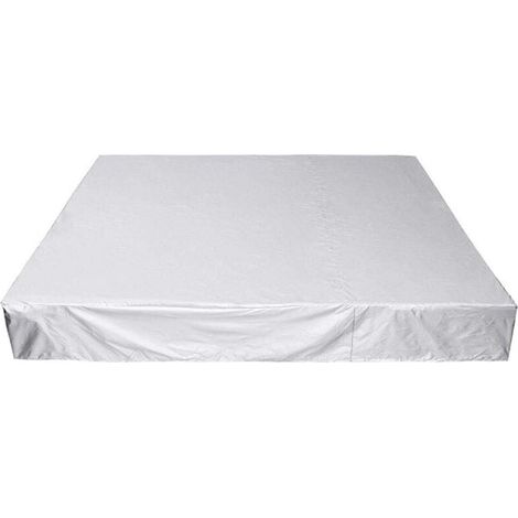Housse de Protection pour Spa, Bain à Remous, Piscine, Baignoire, Couverture de Spa en Tissu Oxford pour Jardin Extérieur, Anti-poussière,Imperméable à l'eau,Anti-UV,argent 21821830cm (1/4)