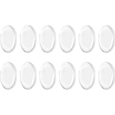 Set di 12 fermaporta - Realizzati in silicone trasparente - Autoadesivi - Ammortizzazione silenziosa - Per cucina e camera da letto (1/5)
