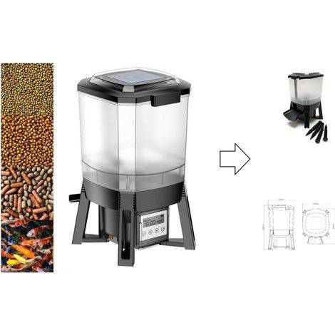 Distributeur automatique de nourriture pour poissons - Solaire / Programmable