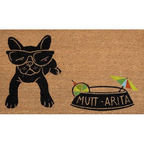 Tapis antidérapant en fibre de coco - Paillasson pour espaces extérieurs couverts - Fibre naturelle durable - 60 x 40 cm (1/5)