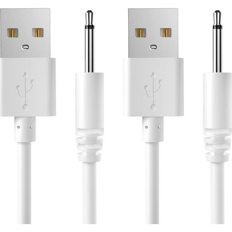 2.7ft (80cm) USB Charging Cable DC 2.5mm Charging Cable DC Fast Charging Replacement Cable Computer – 2 PCS (1/5)