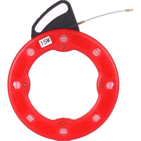 Tire-câbles en fibre de verre de 15 m avec étui de protection pour câbles électriques ou de communication. Idéal pour les cloisons sèches, les plafonds, les passages de câbles sous les tapis, les cond (1/5)