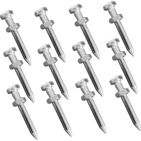 SHINING HOUSE26 Pièces Scarificateur d'herbe De Jardin Ongles Sandales Aérateur Outil De Pelouse Outils D'Aérateur De Pelouse Chaussures D'Aérateur Cheville D'Aérateur De Pelouse Pointe(银色42 x 8 x 8 m (1/5)
