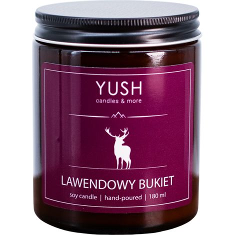 Lavendelstrauß – Lavendel-Sojakerze – yush – 180 ml (1/5)