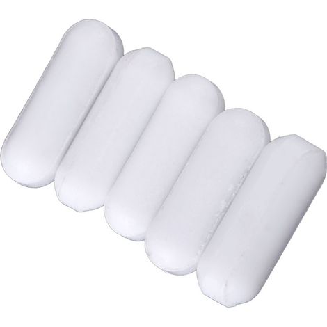Lot de 5 agitateurs magnétiques en PTFE blanc de type C pour laboratoire. (1/5)