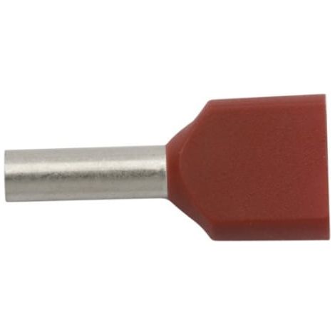 Terminale a ghiera isolato HI 2X1.5/8 rosso E08KH-02020105121 /100 pezzi/