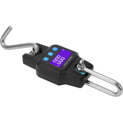 Balance suspendue à affichage numérique rétroéclairé, capacité de pesage jusqu'à 300 kg, outil de pesage pour entrepôt, noir (1/5)