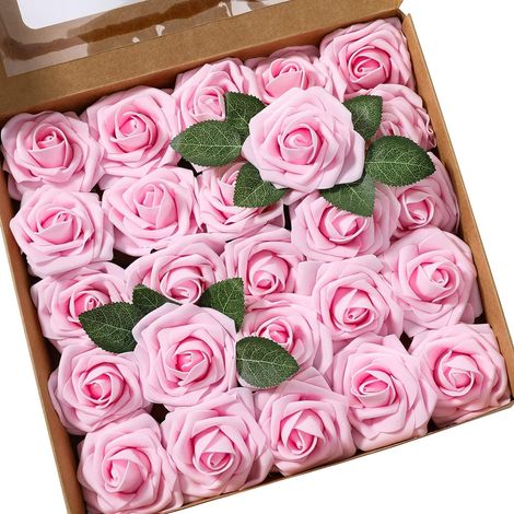 Künstliche Rosenschaumblumen, künstliche Rosen, künstlicher Blumenstrauß