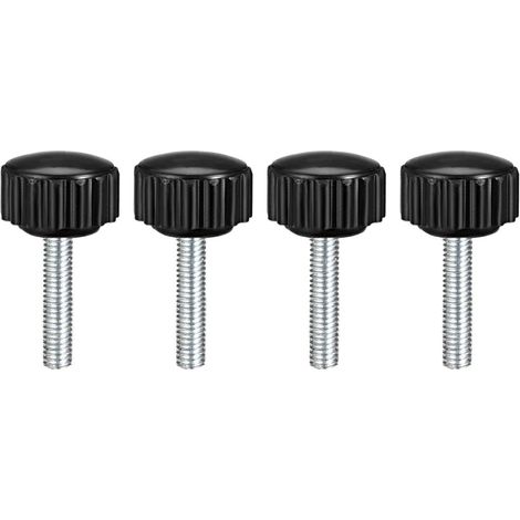 4 Stück Klemmknöpfe Griff M4 x 20mm Außengewinde gerändelt Daumenschraube Typ (1/5)