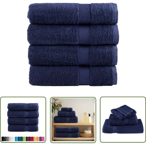 vidaXL Premium-Badetücher SOLUND 4 Stk. Marineblau 100x150 cm 600 g/m² (1/5)