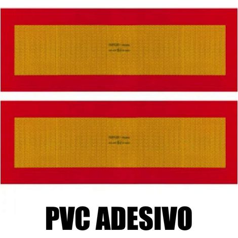ECE 70.01 Pannelli rifrangenti per rimorchio kit da 2 pezzi in classe 3 PVC o Alluminio Modello - PVC adesivo (1/5)